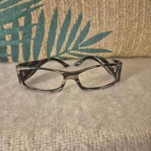 Moschino M 3681 S Eyeglasses Rectangular Brown and Beige Frames